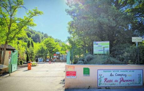 Entrée du camping Camping Rose de Provence-Verdon